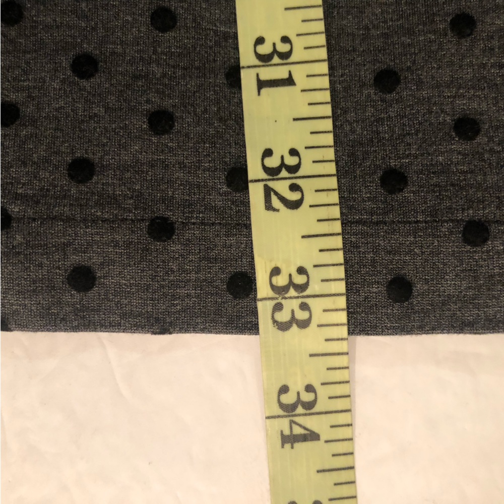 Lands End Womens 10 Sleeveless Dress Gray with Black Dots Stretchy with Pockets - Picture 6 of 7